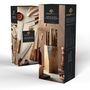 Ustensiles de cuisine - Ensemble de couteaux en bois de frêne Barbary & Oak Hoxton avec bloc - RKW LTD - BARBARY & OAK