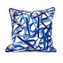Fabric cushions - Blue “RIBBON” cus - AMÉLIE CHOQUET