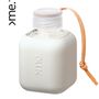 Coffee and tea - HANDMADE GLASS BOTTLE, ENERGIZED, SUSTAINABLE - SQUIREME. Y2 - The Cube - VELVETY SILICONE COVER, ECO-FRIENDLY - SQUIREME.