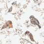 Children's decorative items - Birds White-Gray DEKORNIK Wallpaper - DEKORNIK