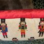 Cushions -    Nutcracker cushion with green or red velvet back - AUTHENTIQUE LIVING