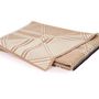 Throw blankets - The Signature Recycled Blanket - Off White / Camel  - LA MAISON DE LA MAILLE