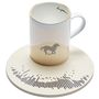 Mugs - [LUYCHO] LUYCHO Locomotion Series The Running Horse - Wooden Saucer (Tall Cup 350ml) - DESIGN KOREA