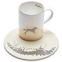 Mugs - [LUYCHO] LUYCHO Locomotion Series The Running Horse - Wooden Saucer (Tall Cup 350ml) - DESIGN KOREA