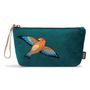 Clutches - Velvet satin-nylon pouch with embroidery patch - Limited edition - BIEN MOVES