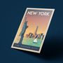 Affiches - AFFICHE VOYAGE VINTAGE NEW YORK CITY | POSTER ILLUSTRATION VILLE ETATS-UNIS - OLAHOOP TRAVEL POSTERS
