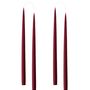Objets de décoration - Bougie teintée à la main, Ø = 2,2 cm, H = 35 cm - 2,2 x 35 cm - Bordeaux clair #15 - KUNSTINDUSTRIEN
