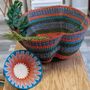 Other wall decoration - Protea rainbow sisal basket, 22cm, Eswatini - MALKIA HOME