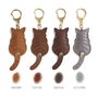 Petite maroquinerie - Porte-clefs « chat » en cuir pastel  HL - WACHIFIELD