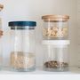 Food storage - White Modern Wood Top Canister, Medium - ETÚHOME