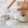 Food storage - White Modern Wood Top Canister, Medium - ETÚHOME