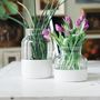 Vases - White Colorblock Flower Vase - ETÚHOME