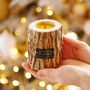 Cadeaux - ROCKY S | Bougie unique en bois, cire d'abeille et huiles naturelles | Format cadeau parfait - WOOD MOOD