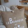 Coussins textile - Les coussins messages -Bonheur- - &ATELIER COSTÀ
