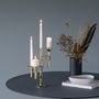 Customizable objects - LIND CURVE MODULAR CANDLEHOLDERS, GOLD - LIND DNA