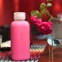 Gifts - REUSABLE GLASS BOTTLE RASPBERRY PINK  (600ml)  SQUIREME. Y1 SUSTAINABLE - SQUIREME.