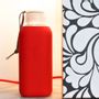 Gifts -  REUSABLE GLASS BOTTLE RED (600ml)  SQUIREME. Y1 SUSTAINABLE - SQUIREME.