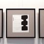 Paintings - engraving and embossing 40 cm x 40 cm black series 2 - FOUCHER-POIGNANT