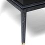 Console table - Anna Console in Black Limed Oak and Polished Brass Details - DUISTT