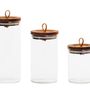 Kitchen utensils - GLASS CANISTER WITH ACACIA LID Ø10X22,5 CC71513  - ANDREA HOUSE