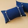 Fabric cushions - LAWALUE Hand Spun Hand Woven Natural Dyed Hand Stitched Cotton Cushion Cover - HER WORKS