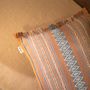 Fabric cushions - KATAENG Backstrap Loom Hand Woven Natural Color Dyed with Glass Beads Cushion Cover - HER WORKS