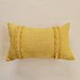 Fabric cushions - GUFUI Hand Spun Hand Spun Hand Woven Natural Dyed Hand Stitched Cotton Cushion Cover - HER WORKS