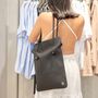 Apparel - DIVINE BLACK LEATHER BAG - AMWA AND CO