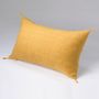 Fabric cushions - YAILUE Hand Spun Hand Spun Hand Woven Natural Dyed Hand Stitched Cotton Cushion Cover - HER WORKS