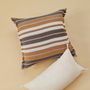 Fabric cushions - RADIJOKNOY Backstrap Loom Hand Woven Natural Color Dyed with Fringe Cushion Cover  - HER WORKS