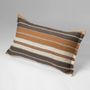 Fabric cushions - RADIJOKNOY Backstrap Loom Hand Woven Natural Color Dyed with Fringe Cushion Cover  - HER WORKS