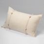 Fabric cushions - LAWALUE Monotone Hand Spun Hand Woven Natural Dyed Hand Stitched Cotton Cushion Cover - HER WORKS