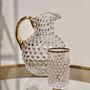 Crystal ware - Paris Hobnail Jug 2L Crystal + Gold - ANNA VON LIPA