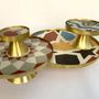 Design objects - Large Tiled Round Platter Geometric Pattern - ASMA'S CRAFTS