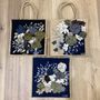 Bags and totes - Sacs fleuris,sacs fleurs lin, - BOISIMAGE