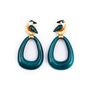 Bijoux - Turquoise Chunky Bird earrings - NACH