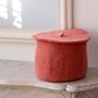 Storage boxes - PLAIN & BICOLOR CALABASHES & COVERS - Handmade in felt - MUSKHANE