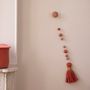 Curtains and window coverings - PENDANT PEARLS AND POMPOMS - Handmade in felt - MUSKHANE