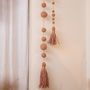 Curtains and window coverings - PENDANT PEARLS AND POMPOMS - Handmade in felt - MUSKHANE
