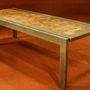 Dining Tables - end-grain wood+metal table - DRAKKAR