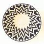 Other wall decoration - Black and ivory Sun basket, 22cm, Eswatini - MALKIA HOME