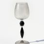 Art glass - Goblet Black - SOLUNA ART GROUP