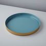 Decorative objects - Gold & Enamel Round trays - BE HOME