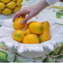 Céramique - Plat de service Acanthe rond en blanc - BOURG-JOLY MALICORNE