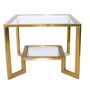 Tables basses - set de table Jensen or brossé (2 tables d'appoint - 1 table murale - 1 table basse)    - VAN ROON LIVING