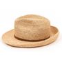 Hats - RAFFIA HAT leather link - TRAVAUX EN COURS...