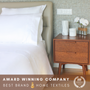 Bed linens - Luxury Plain White Duvet Cover, 300 Thread Counts, 100% Cotton Sateen, Cord Stitch & 5 CM Flap - VIDDA ROYALLE