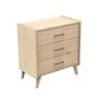 Chests of drawers - Arty 3-Drawer Chest of Drawers - SAUTHON