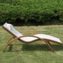 Deck chairs - Transat bain de soleil Blanc en Bois de Pin - AOSOM BUSINESS