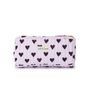 Bags and totes - Pencil case organic cotton - Lila heart - HOLI AND LOVE